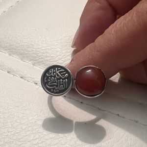 Silver ring Arabic writing